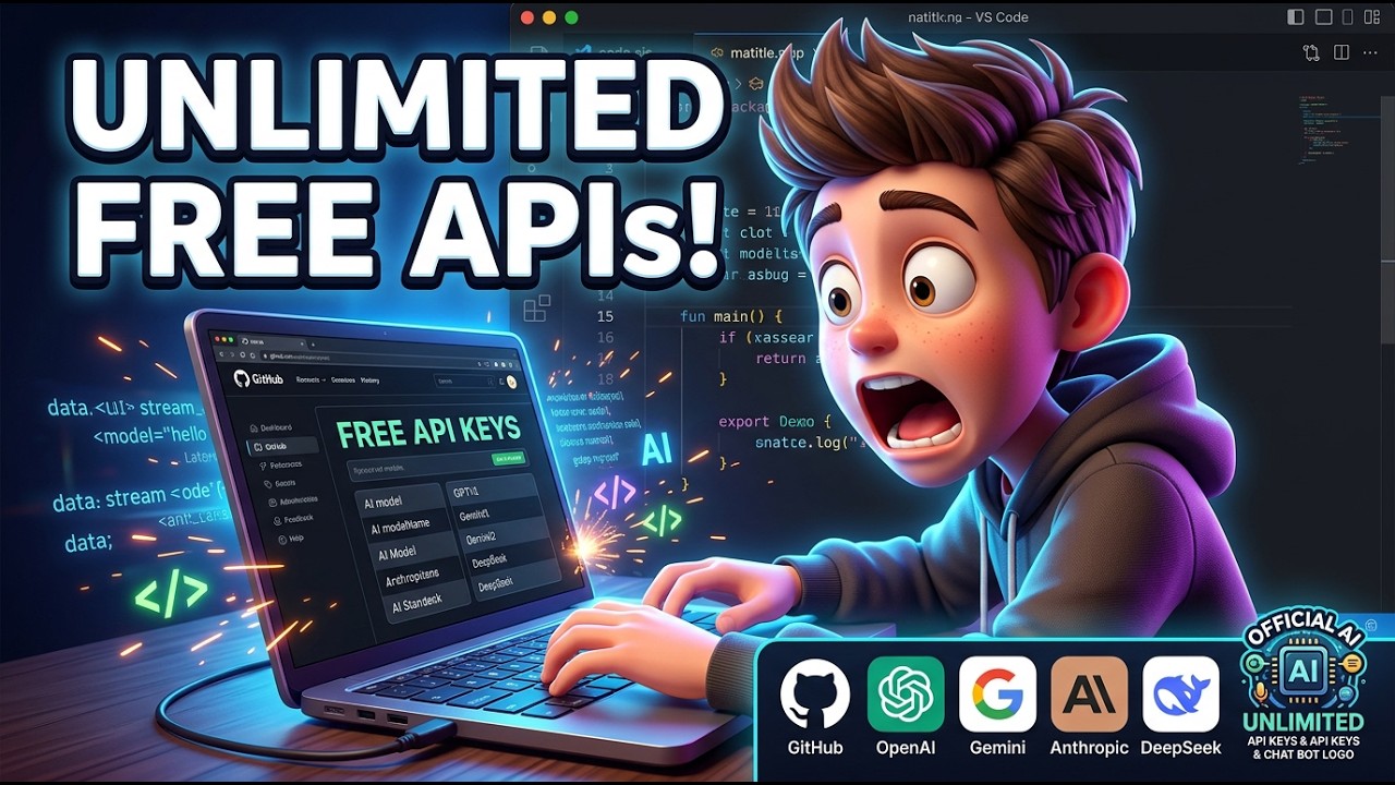 Бесплатные API-ключи для моделей GitHub 😱 Неограниченное количество бесплатных API-ключей Claude,...