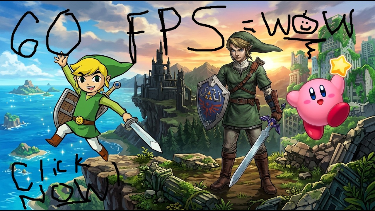 60 FPS FIX for Wind Waker HD, Twilight Princess HD and Kirby Forgotten Land!