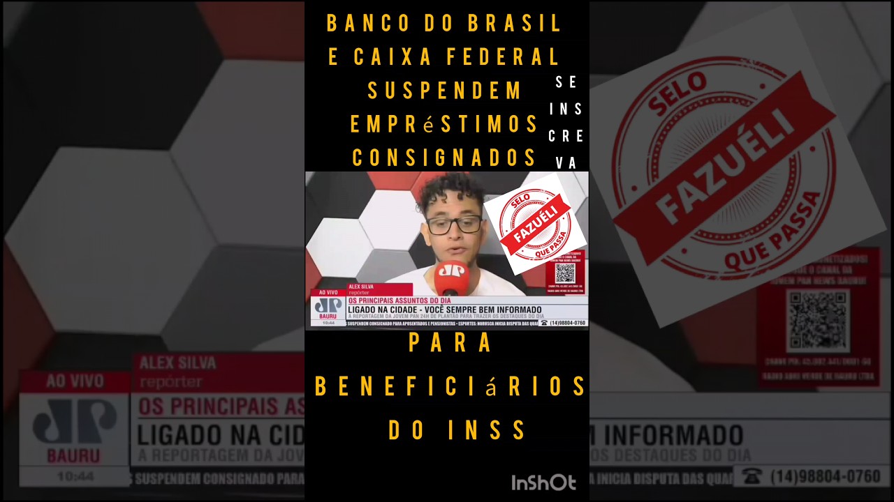 Empr&eacute;stimos consignados suspensos #shorts #inss2023 #governolula #jpbauru #jornaldamanh&atilde;