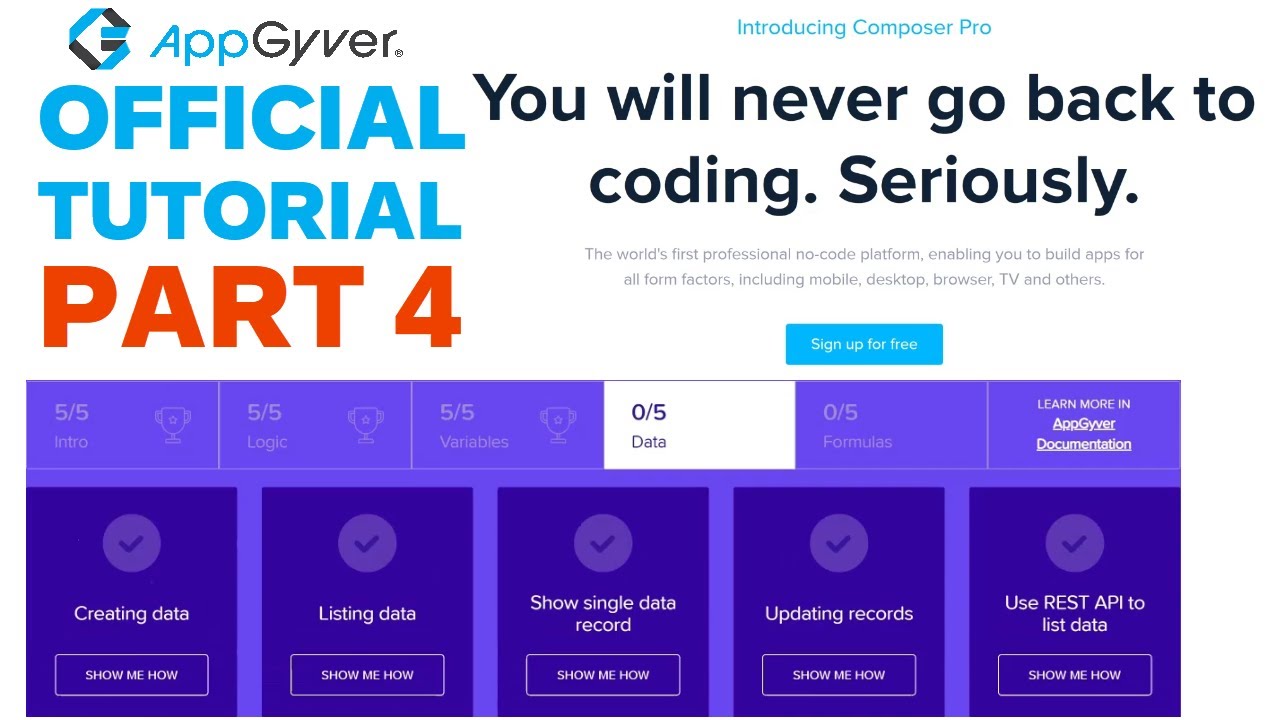 AppGyver: Composer Pro (No-Code Development Platform) Tutorial - Part 4
