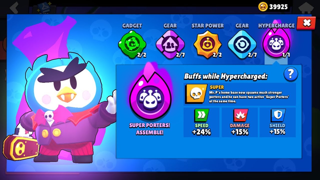 Mr. P‘s hypercharge is fun | Brawl Stars