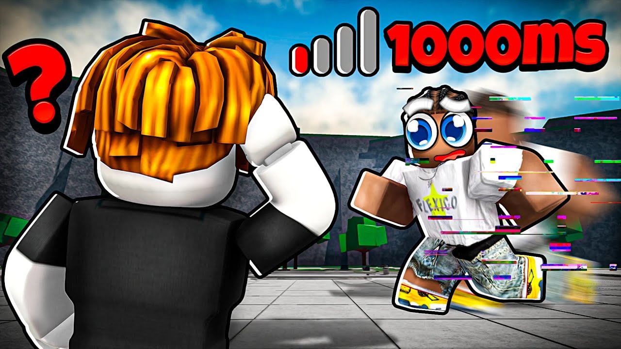 Playing With 1000 PING In Roblox The Strongest Battlegrounds