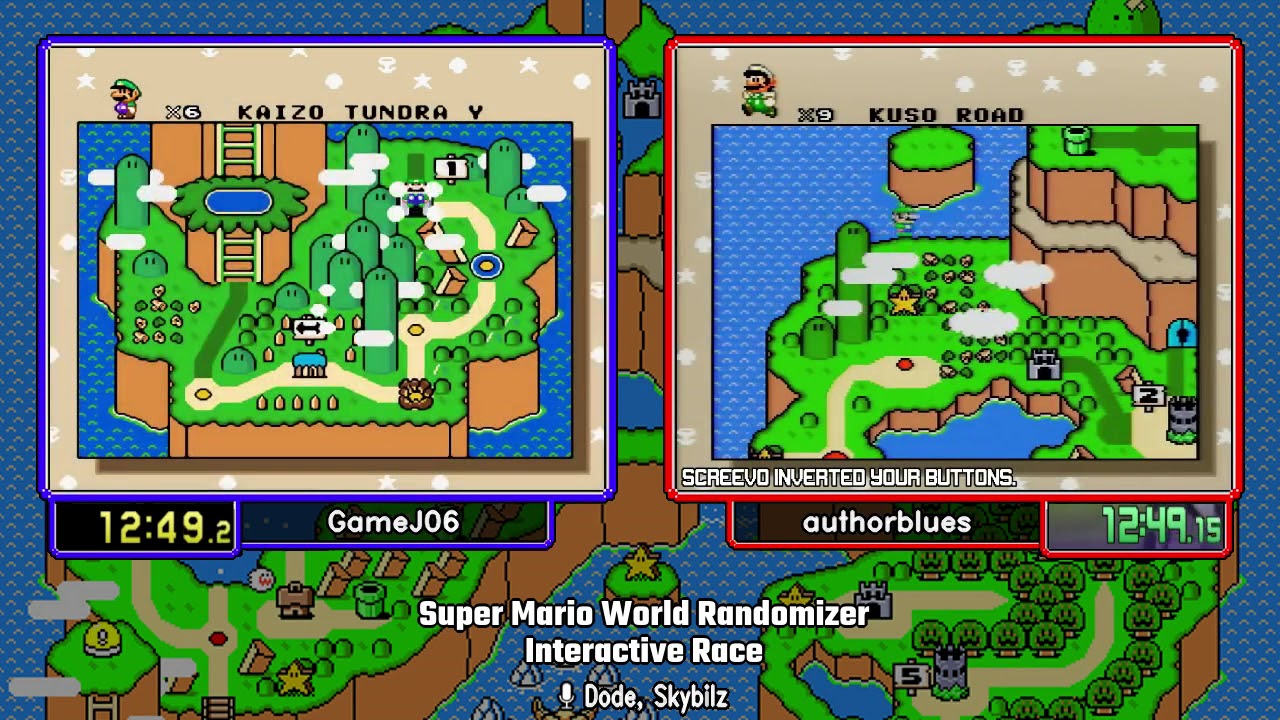 SMW Randomizer GameJ06 vs authorblues Interactive Race