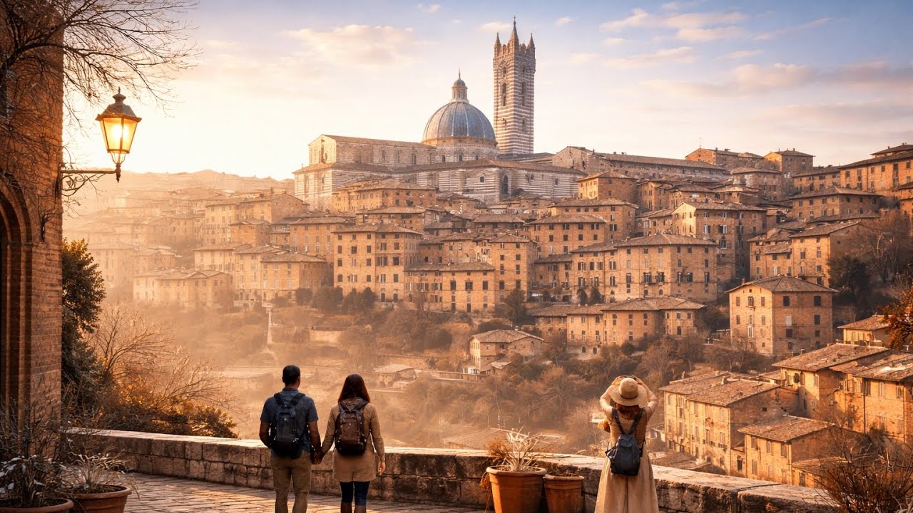 🇮🇹Сиена, Италия, в январе, почему бы и нет? ☀️ Прогулка по залитым солнцем холмам