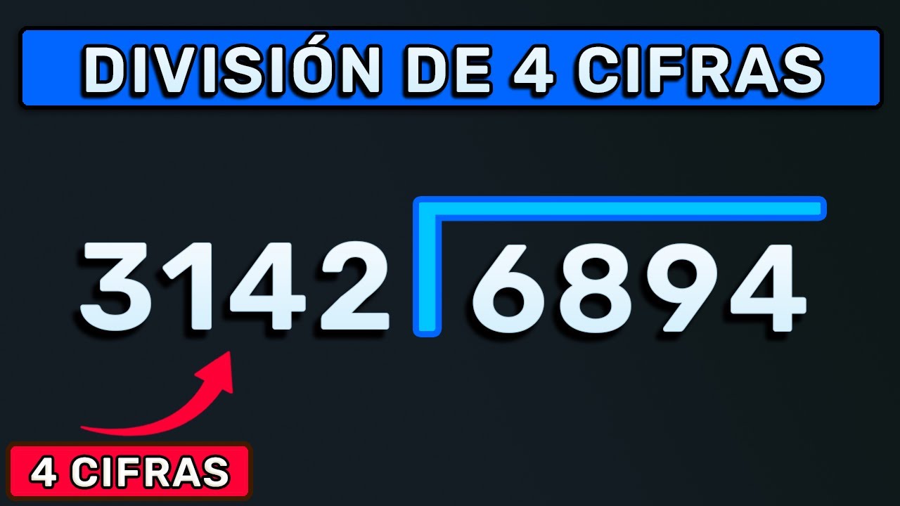 DIVISIÓN DE 4 CIFRAS - DIVISION con 4 DÍGITOS (Super fácil)