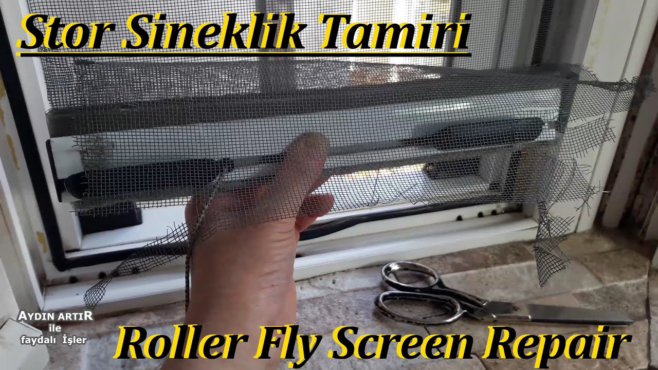 Pencere, Stor Sineklik Tamiri,  Aydın'ca - Window, Roller Fly Screen Repair, by Aydın.