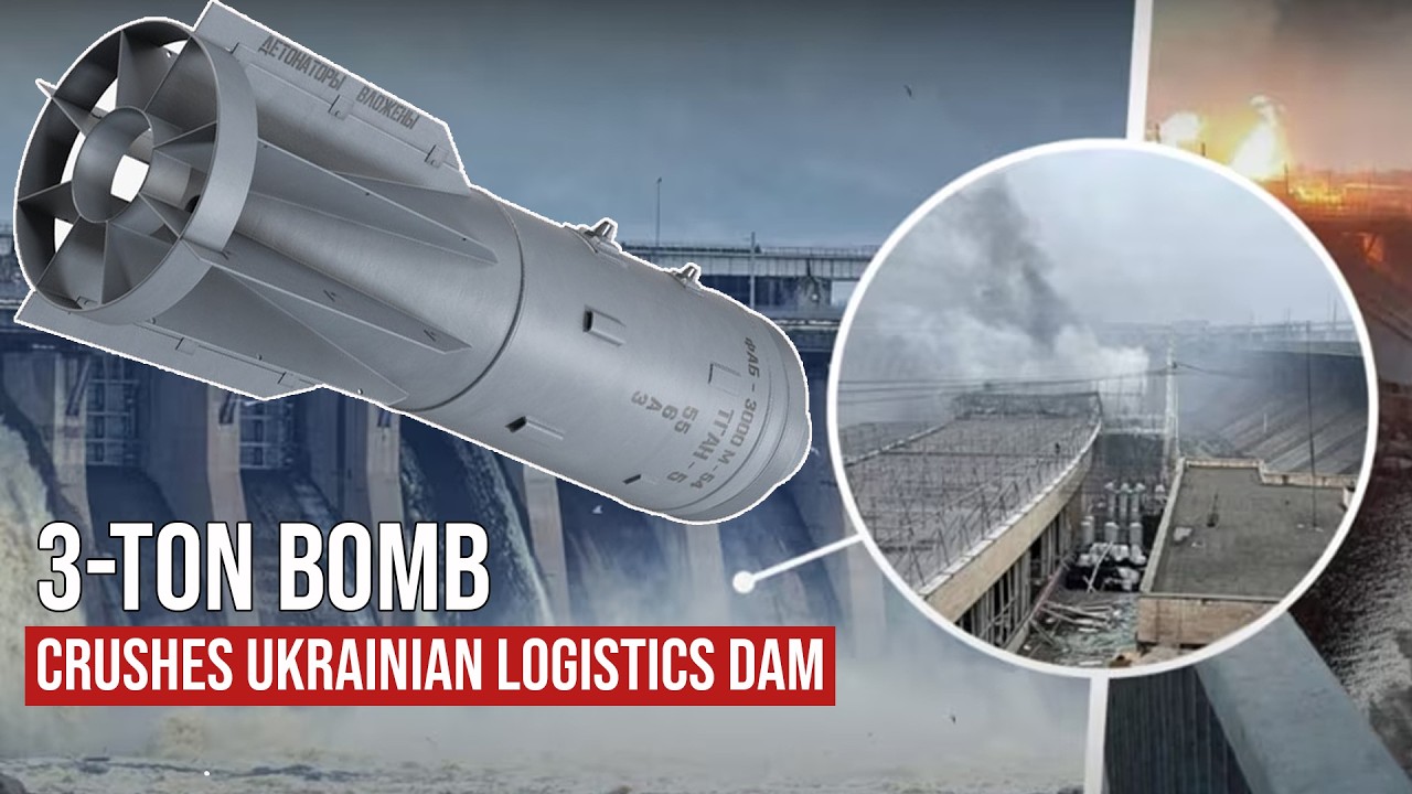 Russian Su-34 Delivers Devastating FAB-3000 Strike: Ukrainian Dam Obliterated in Precision Attack