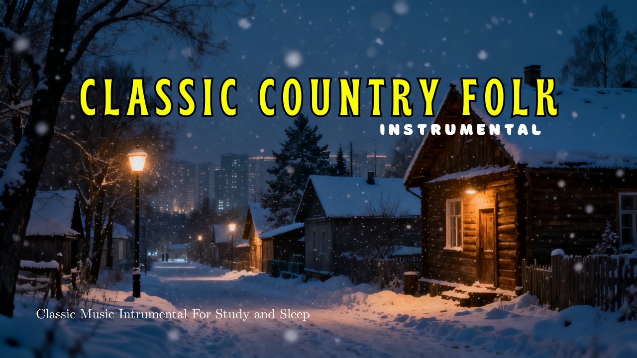 Classic Country Instrumental – Warm Guitar Music for Winter Cabin Nights | Midnight Country Red
