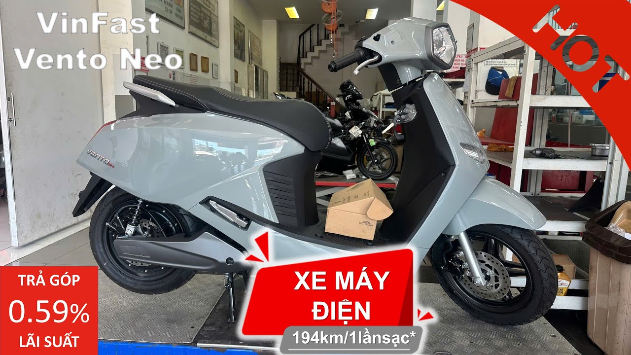 Pha Vo | Báo Giá và Ráp Mới Xe Máy Điện VinFast VenTo Neo Xám Đen 2025