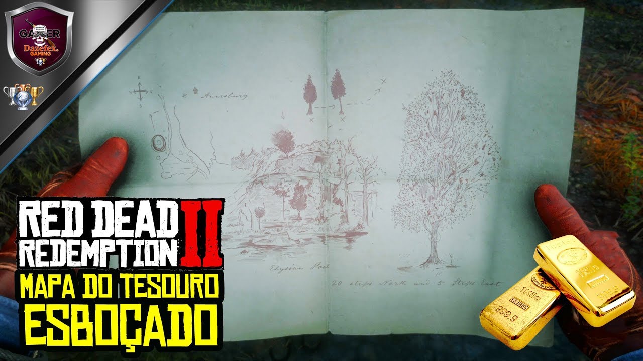 Red Dead Redemption 2 | Mapa do Tesouro Esboçado