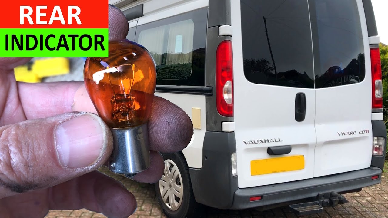 How to change rear indicator bulb on Vauxhall Vivaro
