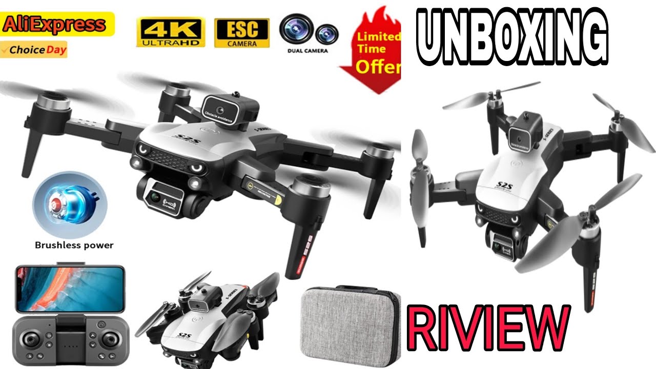 UNBOXING RIVIEW DRONE S2S MAX Camera HD Optical Flow Brushless Motor
