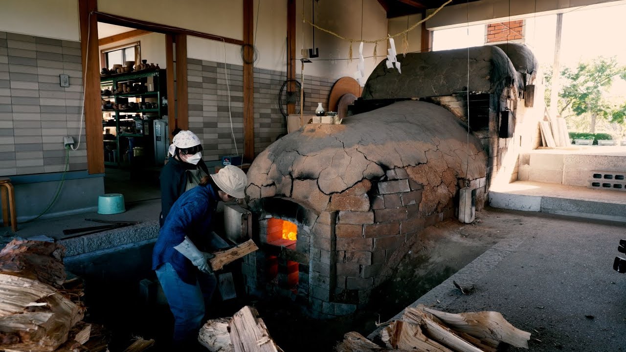 越中瀬戸焼　陶農館の登り窯（富山県立山町）