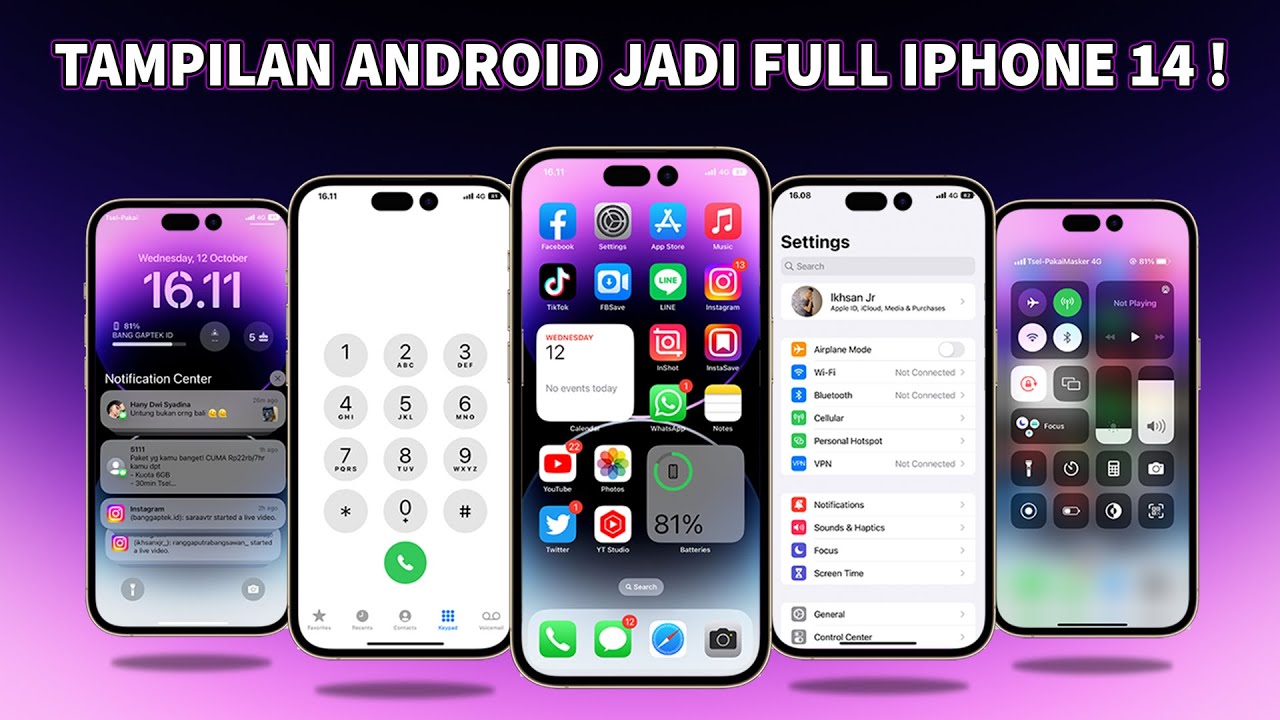 Tembus Akar🔥 Cara Merubah Tampilan Android Menjadi iPhone 14 Pro Full Tembus Akar untuk Oppo Realme