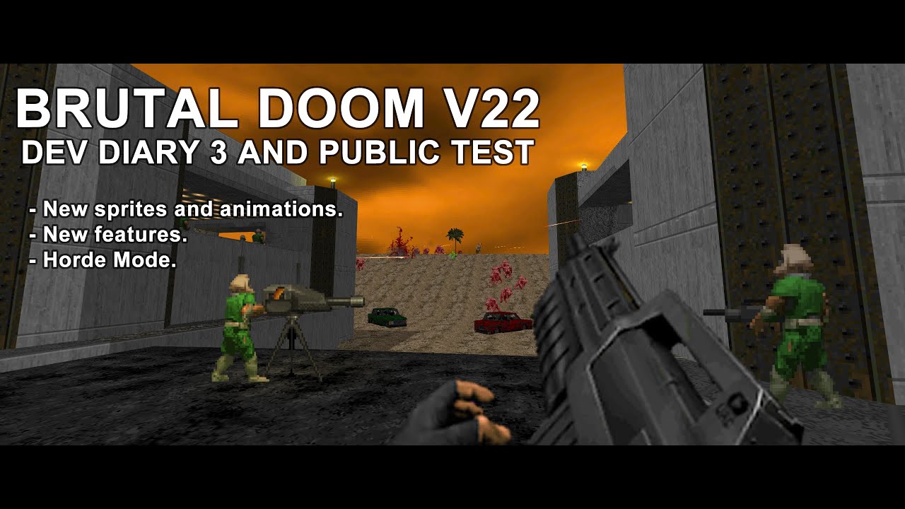 Brutal Doom v22 Dev Diary - New Weapon Sprites, Redesigns, Horde Mode