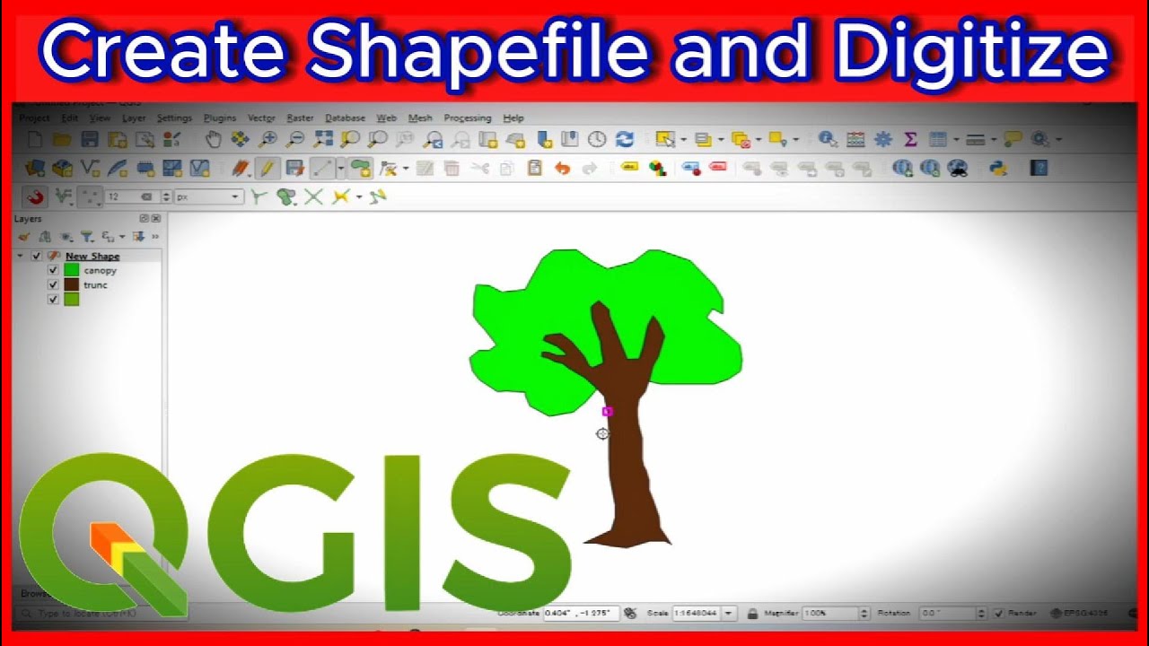 How to Create Shapefile in QGIS |  Digitize Polygons | QGIS for Beginner's