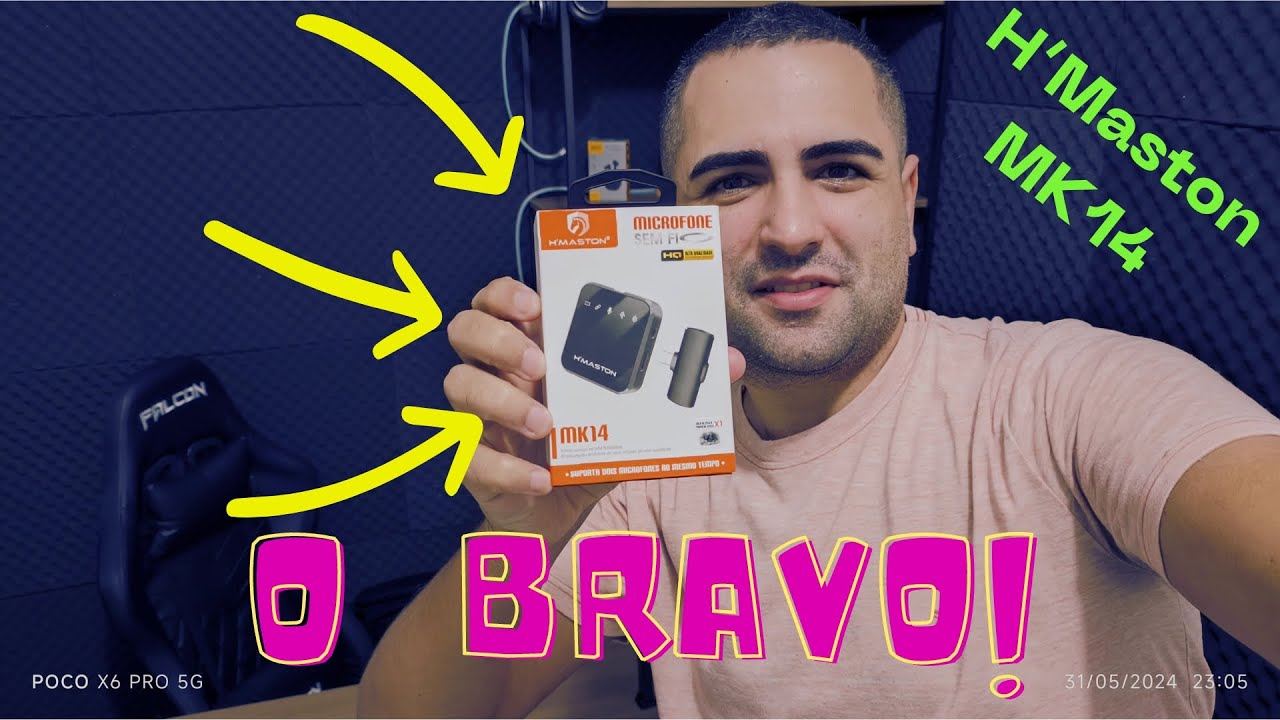 Microfone Sem Fio - H'Maston MK14 (Custo Benefício sensacional)