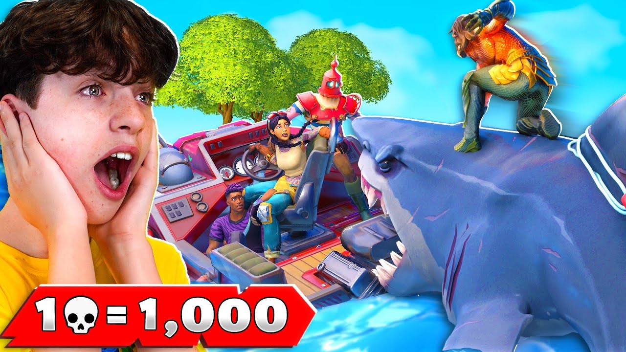1 Elimination = 1,000 VBucks with My Little Brother! (Fortnite Chapter 2 Season 3)
