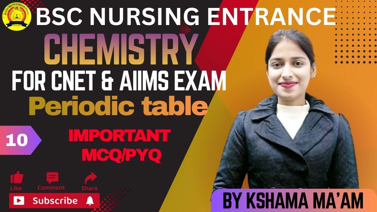 CHEMISTRY FOR CNET  II CLASS - 10 II KSHAMA MA'AM