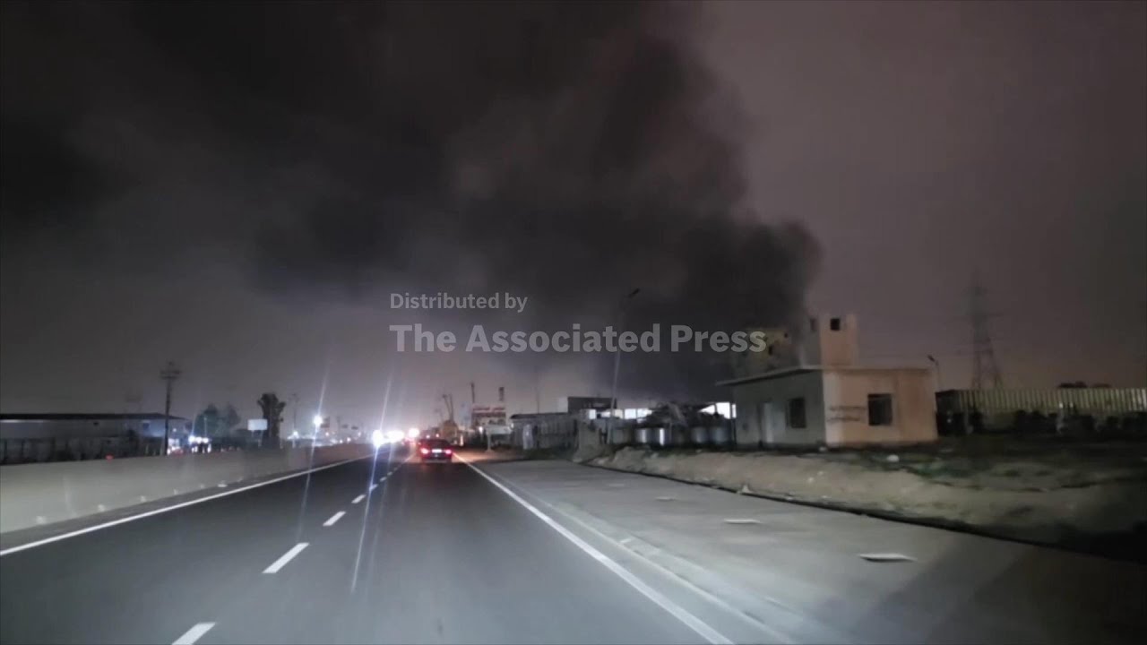 Smoke seen rising from warehouses near Irbil airport in Iraq's northern Kurdish region