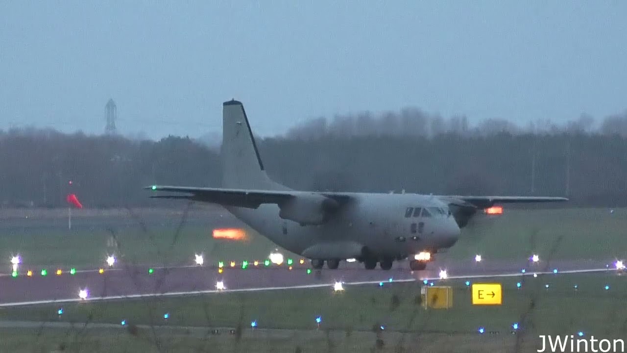 Italy Air Force C-27J Spartan Greenland Mission   Fuel Stop at Newcastle Airport