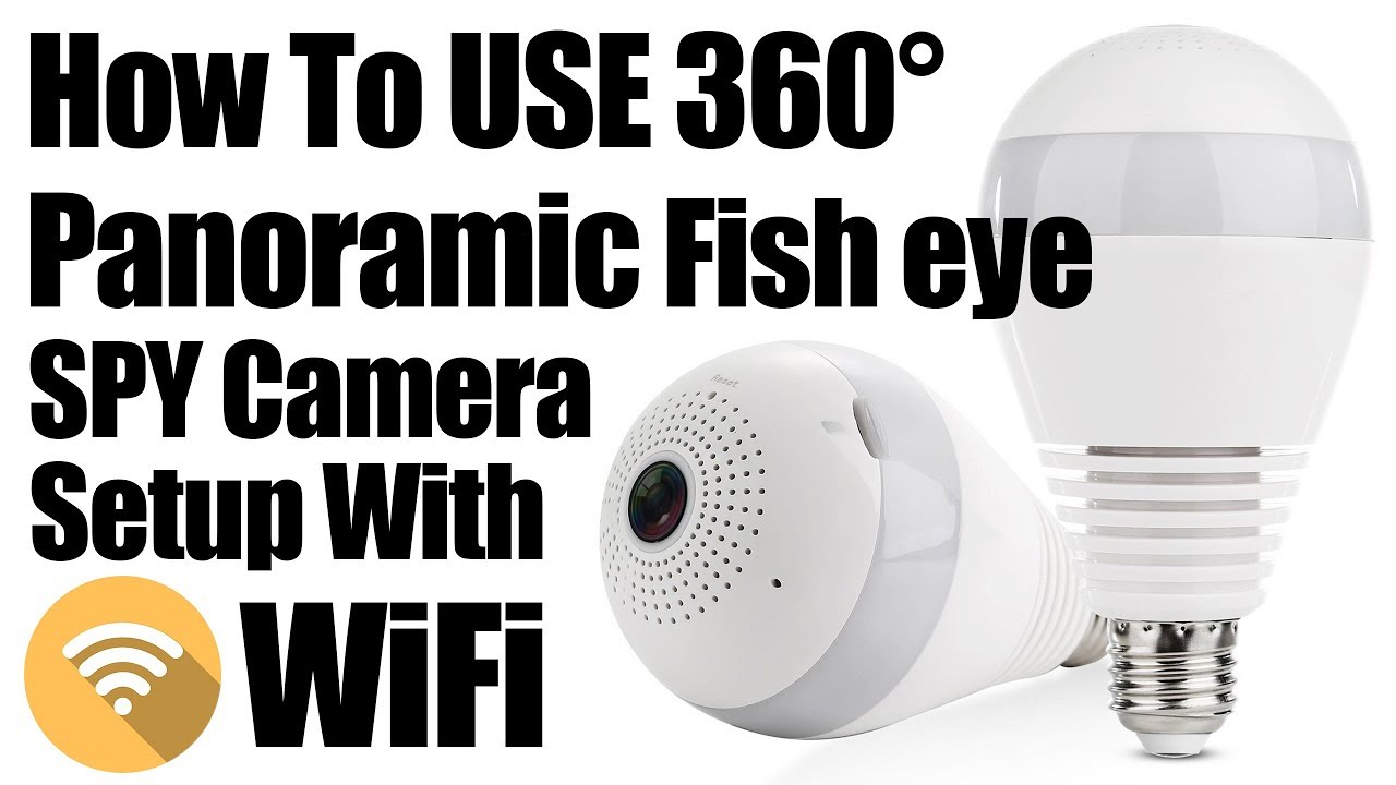 How to use 360° Panoramic Fisheye SPY IP Camera V380 WiFi HD Hidden Home Security Camera Light Bulb