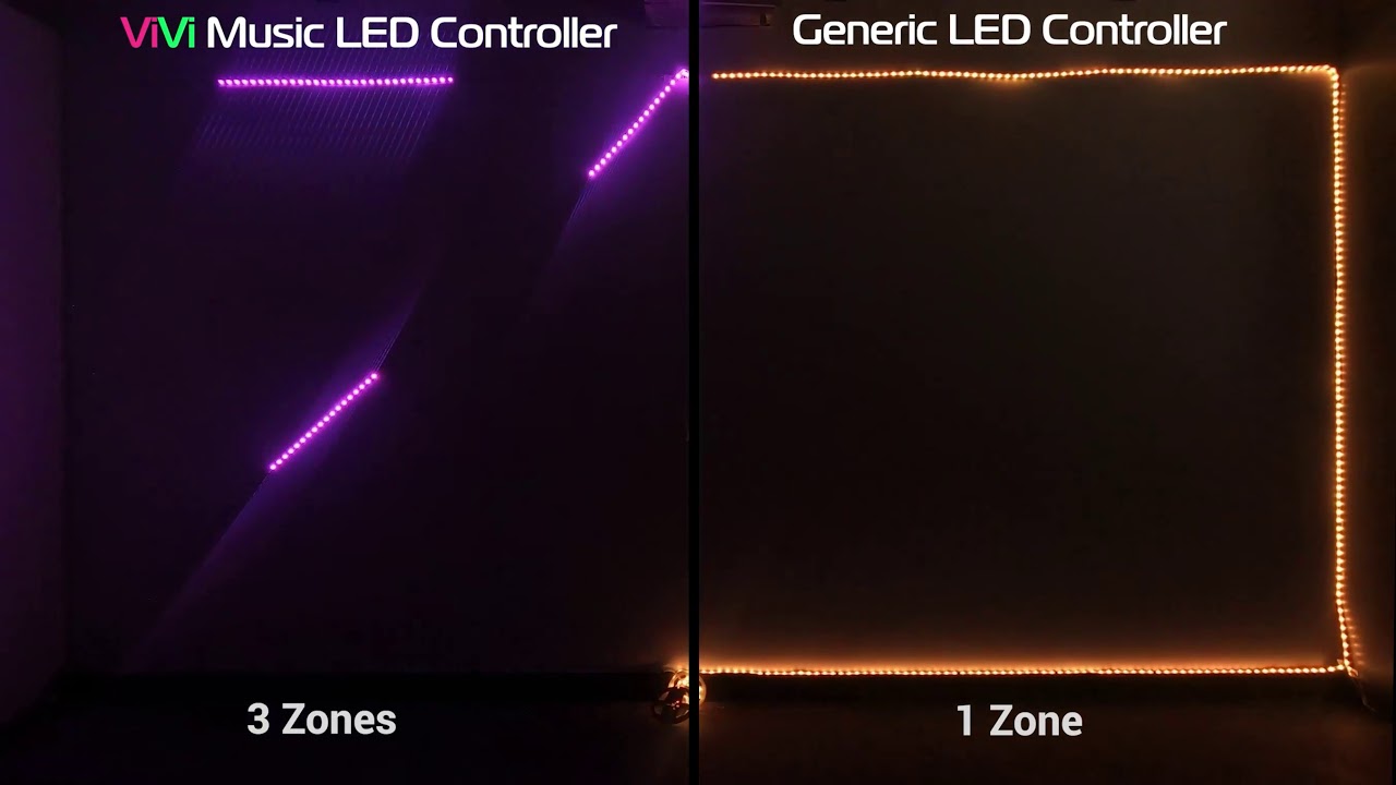 See the Difference - ViVi Light Show vs Generic Music Reactive LED Controller