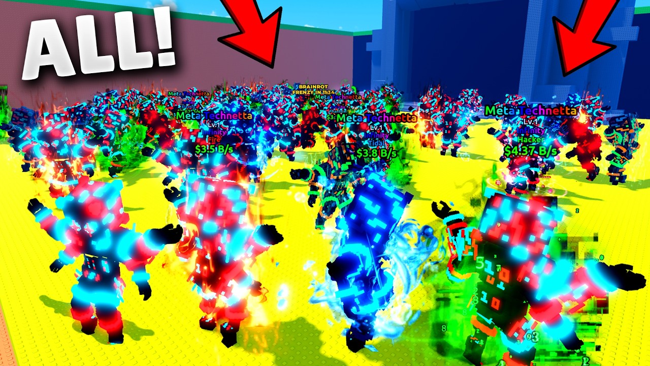 All Mutations INFINITY Meta Technetta On a ADMIN ABUSE in ESCAPE TSUNAMI for Brainrots Funny Moments