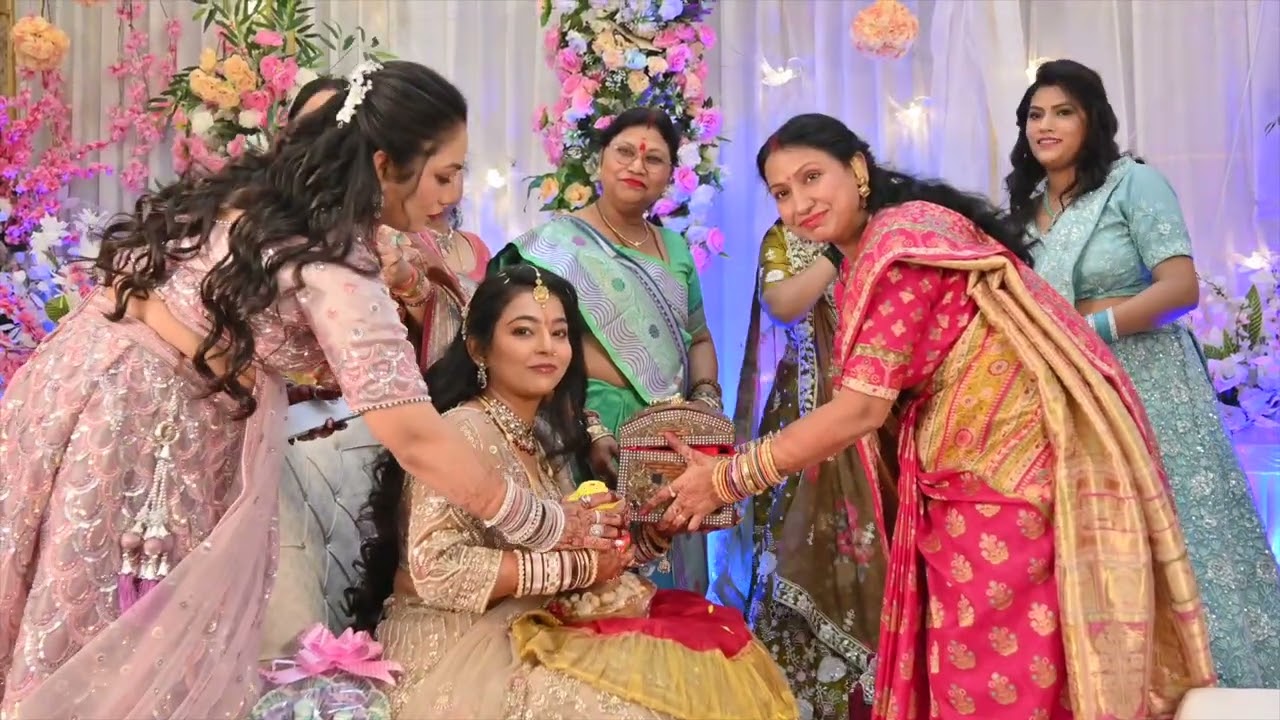 ring ceremony + Godhbharai