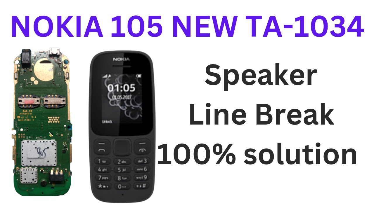 Nokia 105 New TA 1034  Speaker Jumfer solution | Nokia 105 speaker not working|