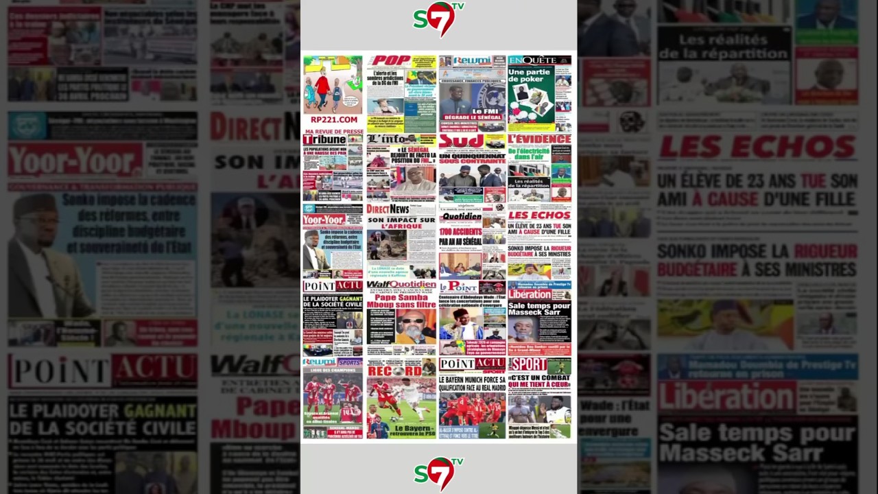 Revue des titres du jeudi 16 avril 2026 #revuedepresse #senegal #amethaidara #sonko #diomayefaye