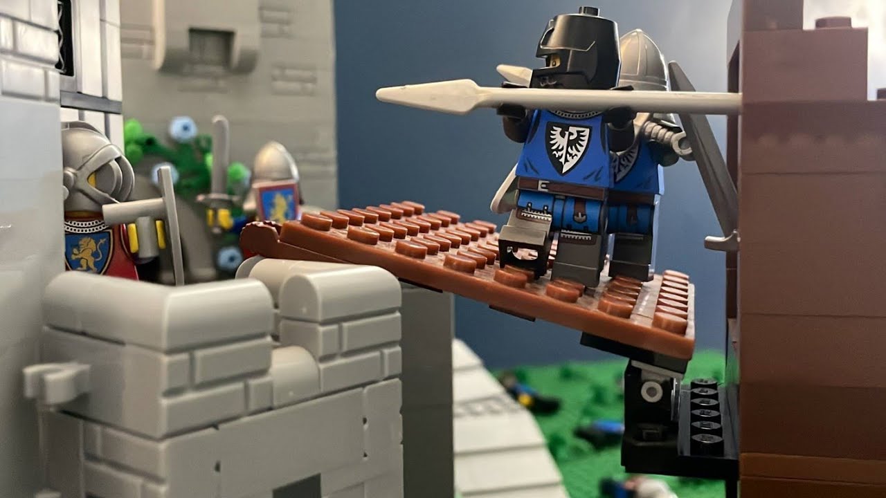 Осада средневекового замка Lego | Замок Львиного Рыцаря | Чёрные Соколы #boisandbricks2k