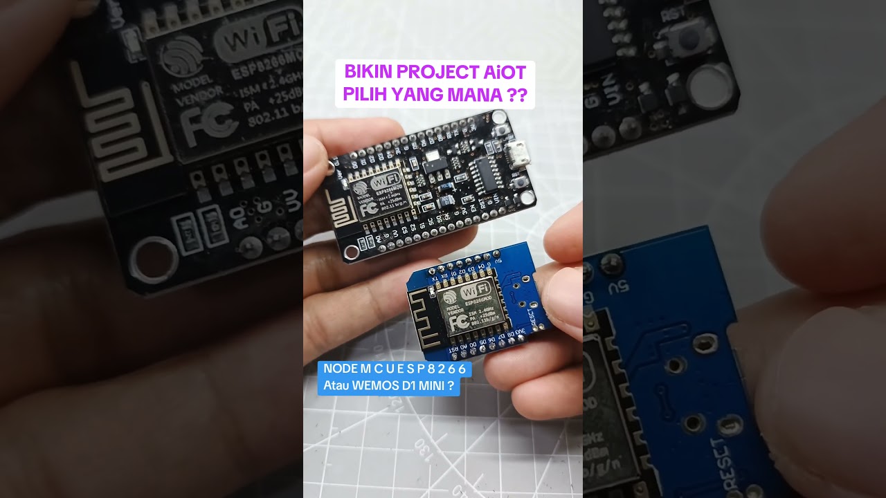 Bikin project IoT pakai nodemcu esp8266 atau WEMOS D1 mini ?? coment dong #nodemcu #wemos #arduino