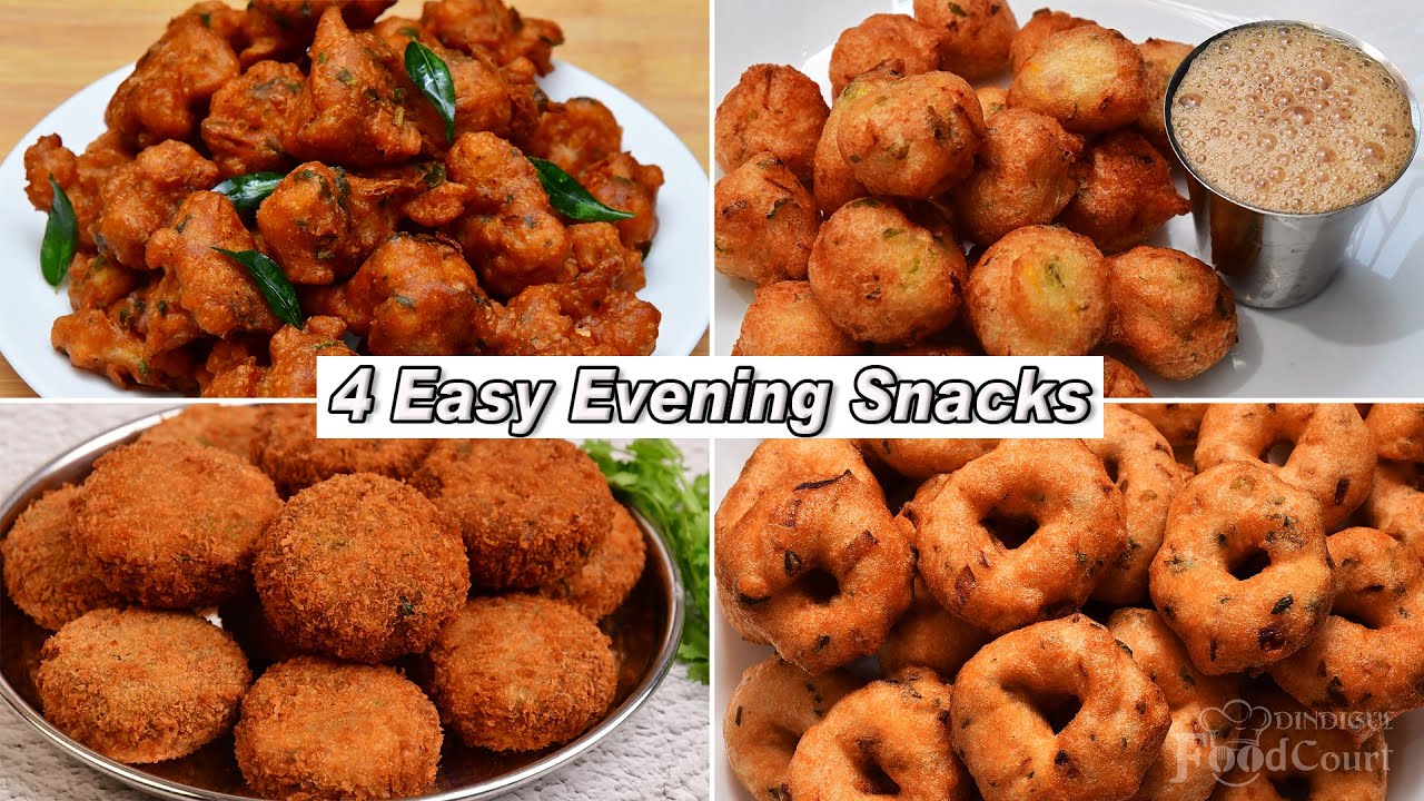 4 Easy Evening Snacks Recipes/ Teatime Snacks/ Snacks Recipes