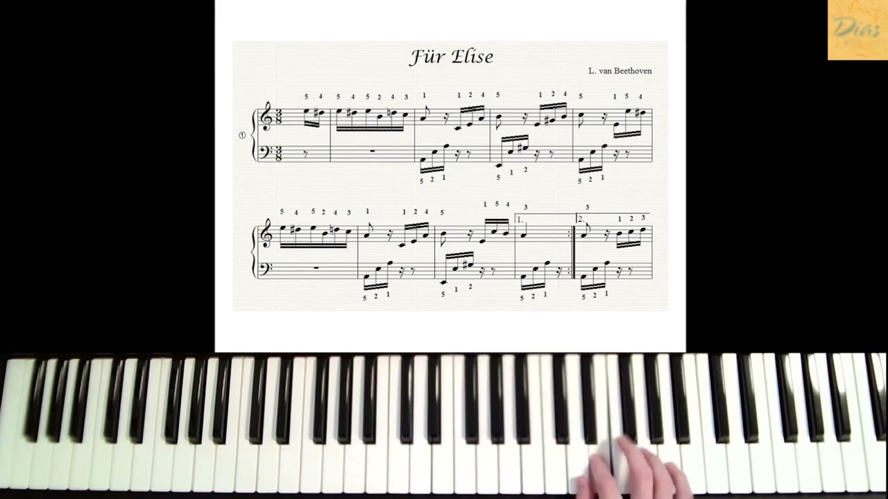 Für Elise lernen | Videokurs Klavier | Noten & Videos verfügbar