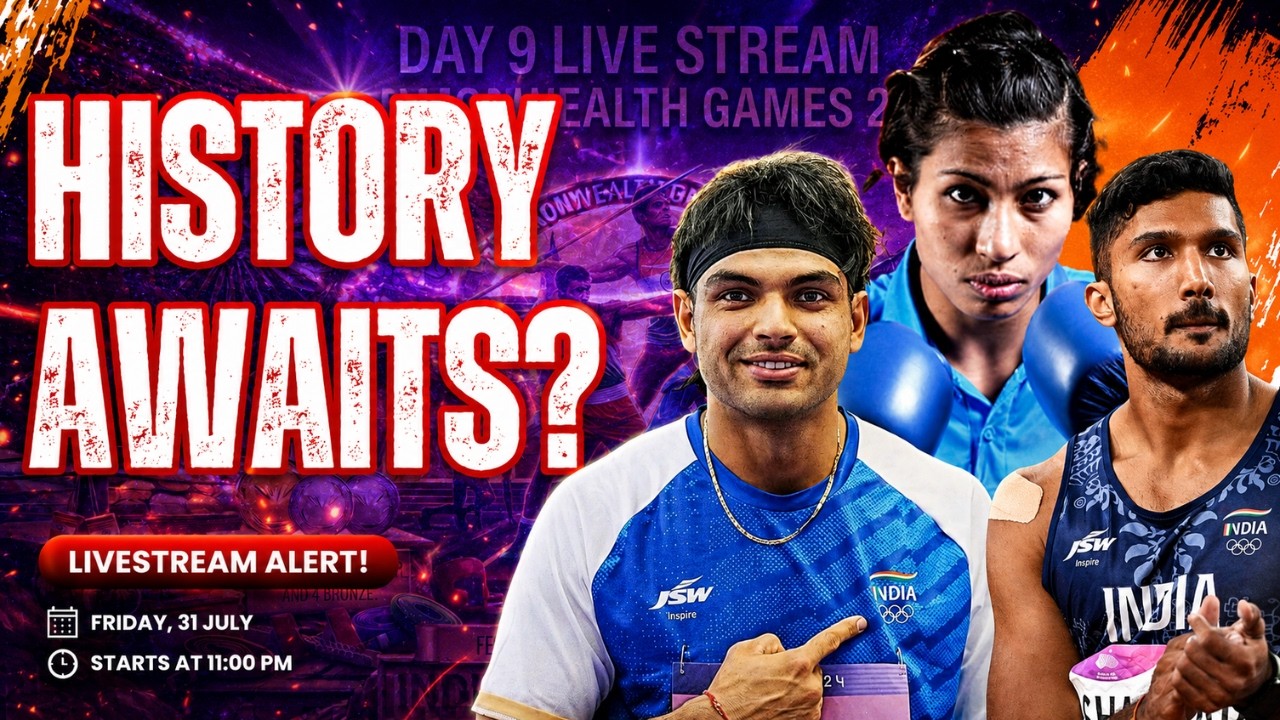 LIVE: CWG 2026 Day 9 | Neeraj Chopra Final, Boxing Semis & Tejaswin Medal? | Sport Circle