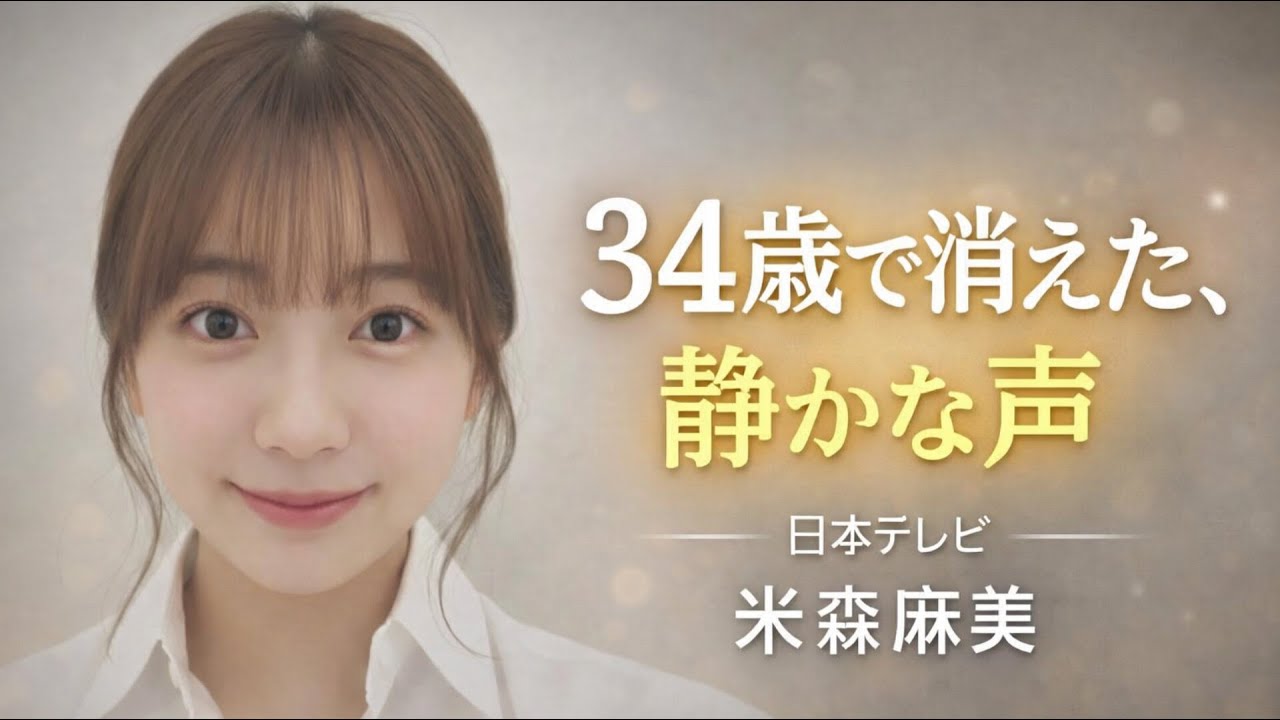 米森麻美｜1967年3月18日生～2001年9月16日没｜享年34歳｜静かで誠実な日本テレビのアナウンサーの人生