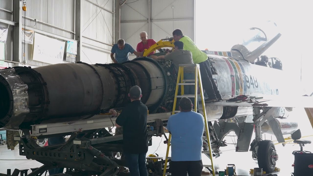 F-100 Research: J57-23 Engine Removal (Time Lapse) - Episode 3
