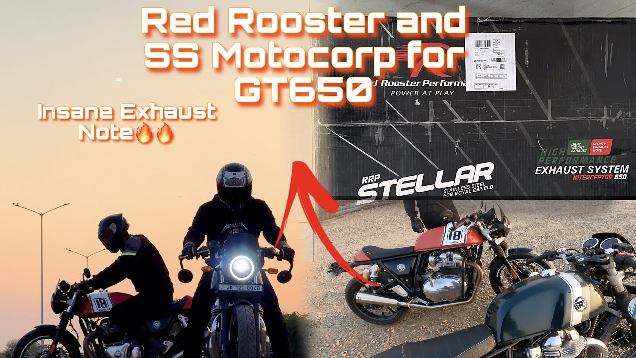Red Rooster and SS Motocorp for GT 650 || Insane Exhaust Note🔥