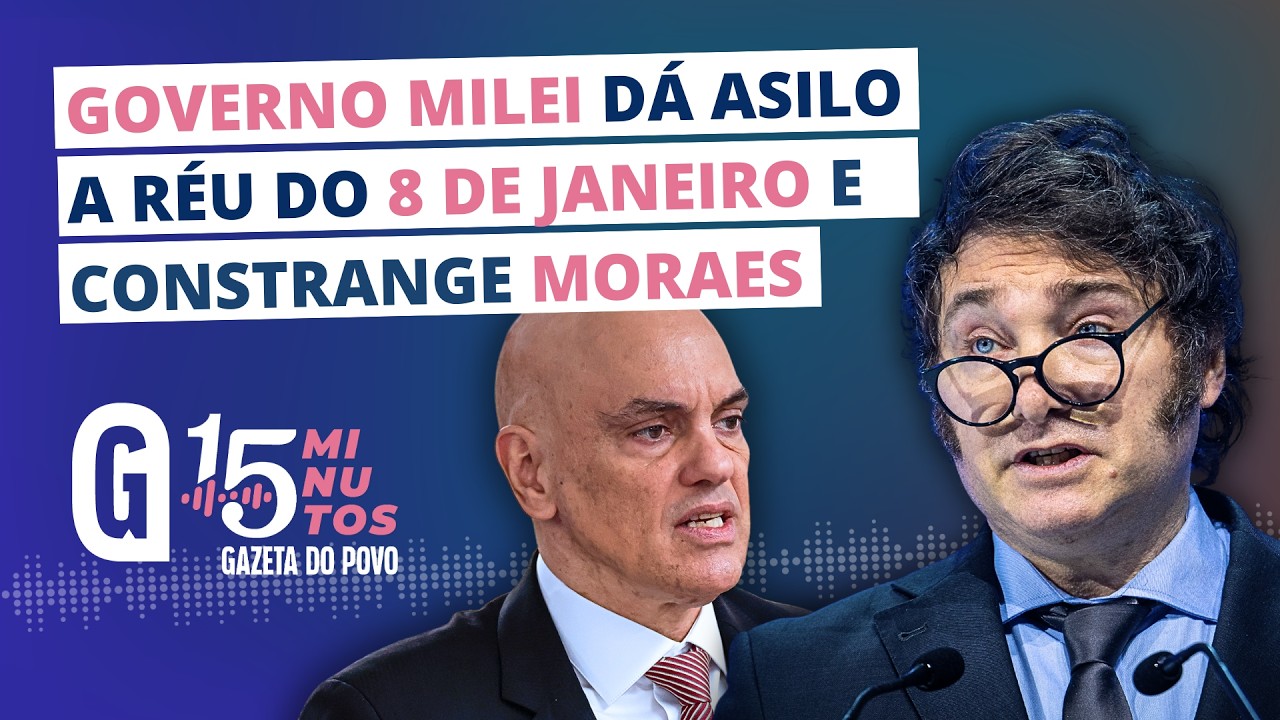 Mais uma vergonha internacional: Argentina concede asilo a condenado por Moraes | 15 MINUTOS