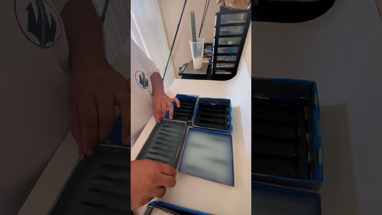 Making silicon molds for fishing lures | #bassfishing #baitmaking #fishing