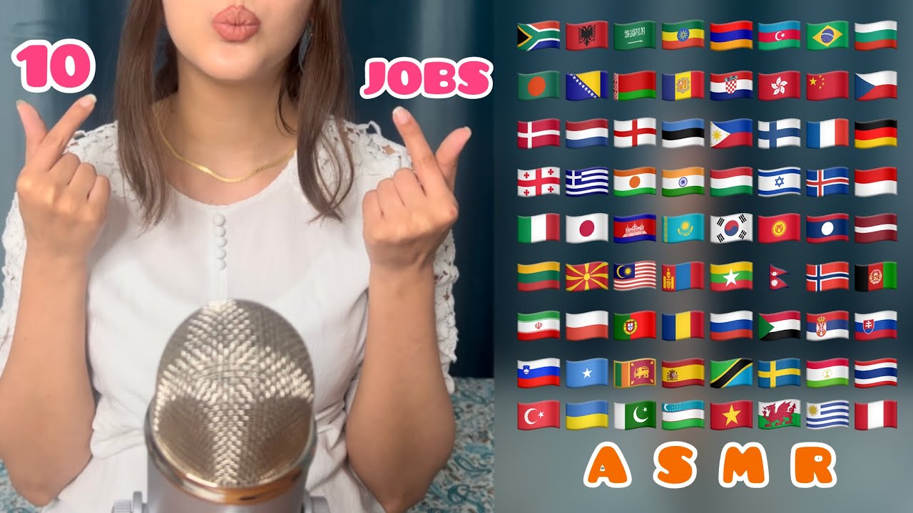 ASMR say Job Titles in 74 different languages (Find Your Language)