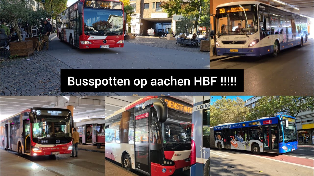 ( Aachen HBF!!!!) busspotten eseag en arriva  en meer bijna aanrijding