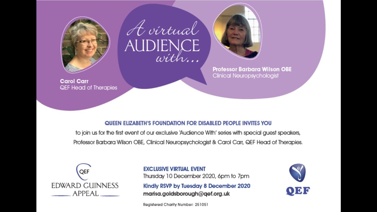 An Audience With – Professor Barbara Wilson OBE