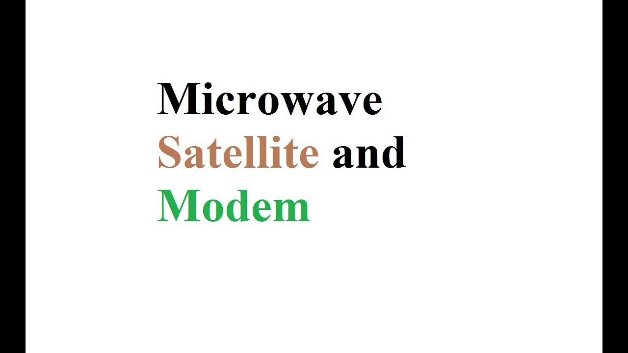 Microwave, Satellite Communication and Modem in Urdu | Hindi