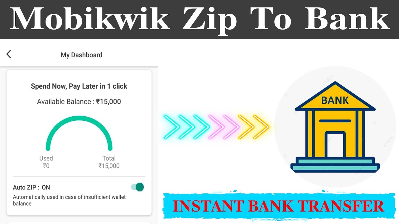 Mobikwik ZIP To Bank Transfer || 100% Working Trick || Instant Transfer