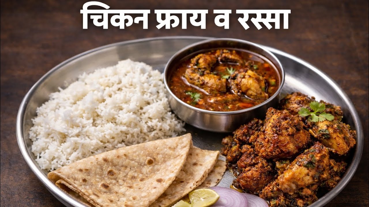 झणझणीत चिकन फ्राय व रस्सा | अस्सल मराठी स्टाईल Chicken Fry & Rassa Recipe