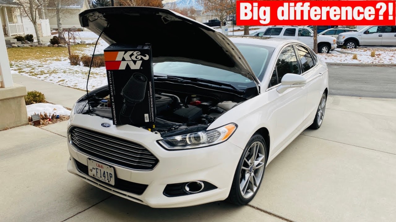 Установка холодного воздухозаборника K&N на Ford Fusion EcoBoost 2015 года