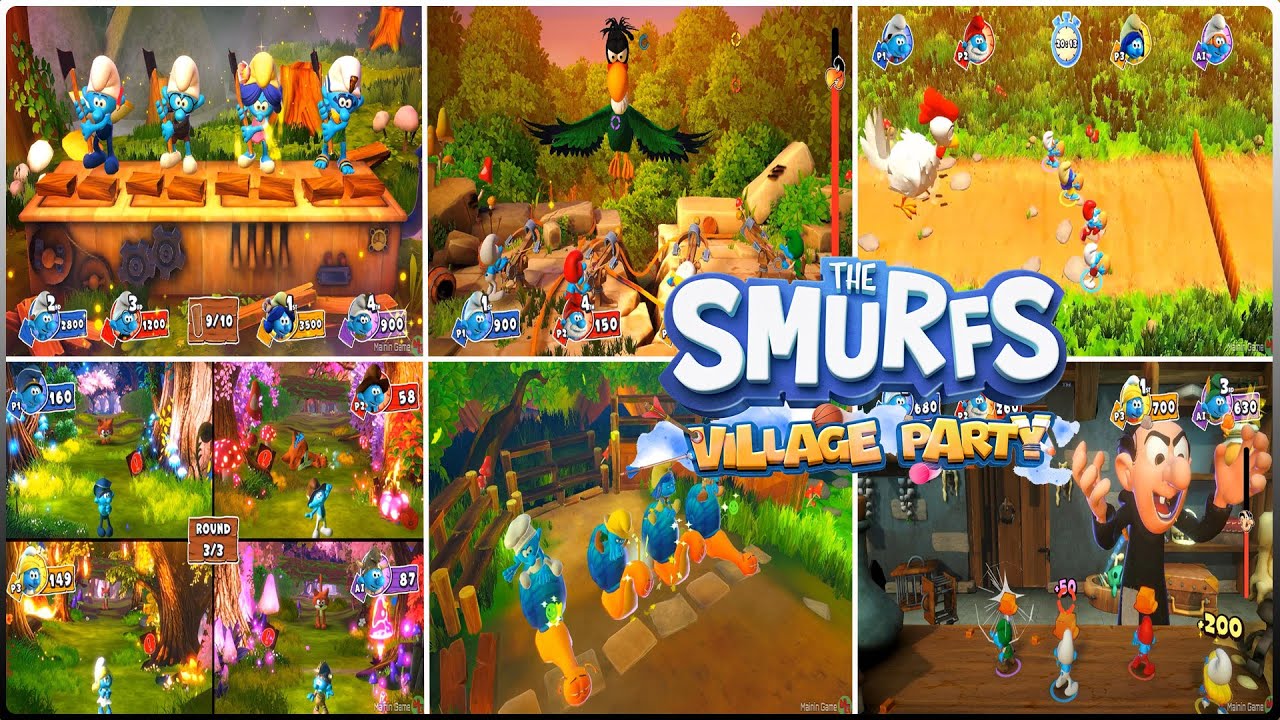 The Smurfs Village Party - nintendo switch minigames