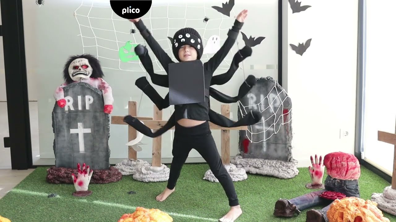 Disfraz de araña Halloween fácil DIY Plico